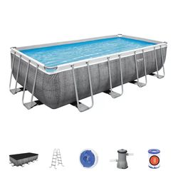 Бассейн каркасный BESTWAY Power Steel 488х244х122см, прямоугольный, Арт. 56670, детальное фото