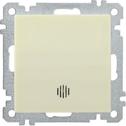Выключатель 1-клавишный IEK BOLERO EVB11-K33-10 кремовый, крупный план
