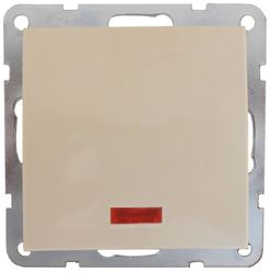 Выключатель 1-клавишный LK Studio LK60 860201 кремовый, изображение