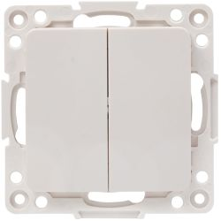 Выключатель 2-клавишный EKF Стокгольм/PROxima EYV10-027-10 белый, фотография
