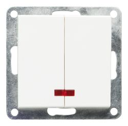 Выключатель 2-клавишный LK Studio LK80 841204 белый, вид