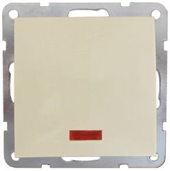 Переключатель 1-клавишный LK Studio LK60 860401 кремовый, вид