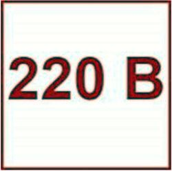 Наклейка информационная REXXON 220в 10х10 см, фотография