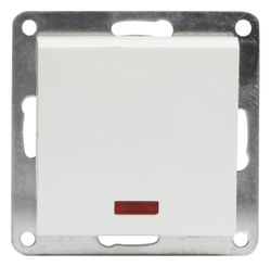 Переключатель 1-клавишный LK Studio LK80 840404 белый, вид