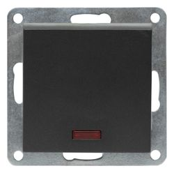 Переключатель 1-клавишный LK Studio LK80 840408 черный, вид