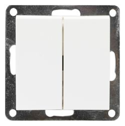 Переключатель 2-клавишный LK Studio LK80 белый, картинка