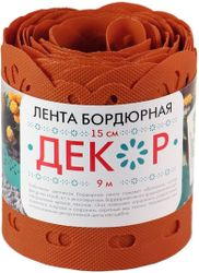 Лента бордюрная ПРОТЭКТ Декор 0,15х9 м терракот, детальное фото