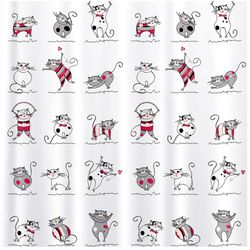 Штора для ванны VANSTORE Peva Cats180х180 см многоцветный, крупный план