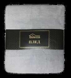 Плед PLAIN микрофибра Belezza серый 140x200, крупный план