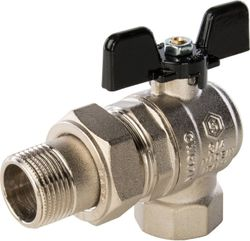 Кран латунь никелированная STOUT SVB-0008-000020 3/4" 20 мм американка, фотография