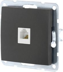 Розетка RJ-45 1 пост CROSSLINK LK60 черный бархат, детальное фото
