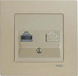 Розетка RJ-11 Viko Novella 4782 бронзовый, картинка