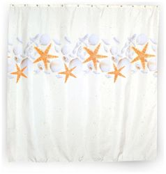 Штора для ванны Verran STARS 180х180 см оранжевая, картинка