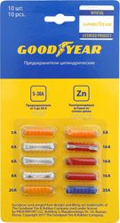 Предохранитель цилиндр GOODYEAR 5-25 А 10 шт, вид