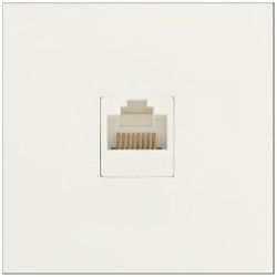 Розетка компьютерная 1 пост LK Studio LK80 белый, вид