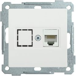 Розетка RJ-45 1 пост IEK BOLERO белый, фотография