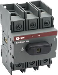 Выключатель нагрузки EKF TwinBlock PROxima 80A 3P, фотография