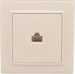 Розетка RJ-45 1 пост EKF Минск бежевый, вид