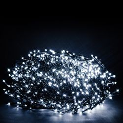 Гирлянда универсальная мишура 1000 LED белый холодный 15 м, фотография