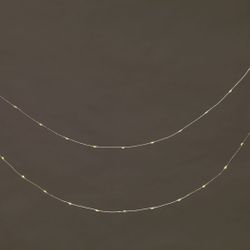 Гирлянда нить 160 LED теплый белый 8 м, крупный план