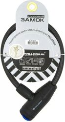 Замок тросовый PALLADIUM pl 407-35 черный, крупный план
