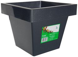 Кашпо Darel plastic Квадро 14,5х14,5х12,5 см 1,5 л полипропиленовое гранит, фото