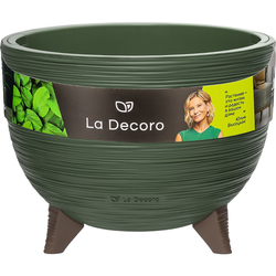Кашпо на ножках "La Decoro" (9,8л) Цв. Теплая хвоя/ вставка Цв. Теплая хвоя (Арт. КШ-2495), фотография
