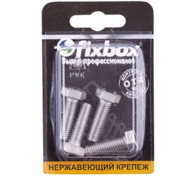 Болт нержавеющий FixBox DIN 933 М 8x25 4 шт, крупный план