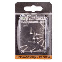 Винт нержавеющий пкр. FixBox DIN 7985 М4x10 14 шт, крупный план