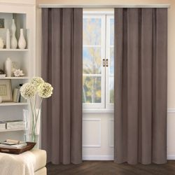 Комплект штор из бархата Linen Way бежевый 145х270, фотография