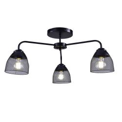 Люстра потолочная РОССВЕТ 3хE27x60W, металл, черный, фото