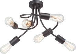 Потолочная люстра Vitaluce V3928-1/6PL черная 6ХE27Х40Вт, изображение