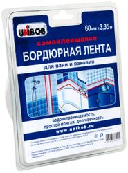 Клейкая лента UNIBOB 60 мм х 3,35 м белая, крупный план