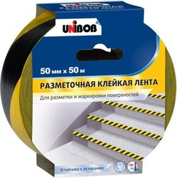Сигнальная лента UNIBOB  50 мм х 50 м желто-черная, изображение