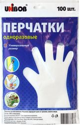 Перчатки UNIBOB полиэтиленовые одноразовые, фотография