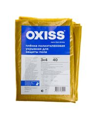 Пленка полиэтиленовая OXISS укрывная для защиты пола 3х4м, цвет желтый, детальное фото