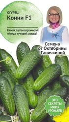 Семена Огурца Октябрина Ганичкина Конни F1 10 шт 2 г, фотография
