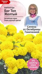 Семена Бархатца Октябрина Ганичкина Биг топ 10 шт, изображение