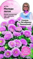 Семена Астры Октябрина Ганичкина Миледи лилак 0,2 г, крупный план
