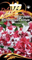 Семена петуния красный с белым 10 шт, фото