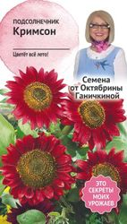Семена Подсолнечника Октябрина Ганичкина Кримсон 0,5 г, крупный план