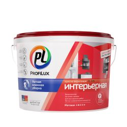 Краска Profilux PL-07A акриловая интерьерная, супербелая, 3 кг, крупный план