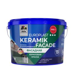 Краска Dufa Premium Europlast Keramik Facade фасадная, база 3, 9 л, детальное фото