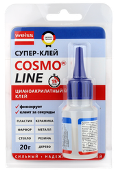 Клей COSMO LINE секундный 20 гр CA-500.390-(20)-BL, вид