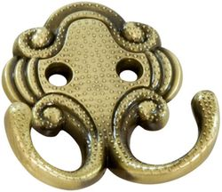 Крючок мебельный KERRON Hooks KR 0201 BA двойной бронзовый, вид