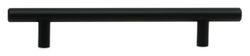 Ручка-рейлинг 128 мм матовый черный KERRON R-3020-128 BL, фото