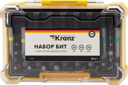 Набор бит с магнитным держателем KRANZ 49 предметов 25–50мм, Арт. KR-92-0462, фотография