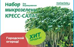 Набор для выращивания микрозелени КРЕСС-САЛАТ АСТ, фото