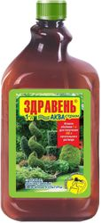 Стимулятор роста Здравень Аква-Стрим САДОВЫЕ, ДЕКОРАТИВНЫЕ И ХВОЙНЫЕ 1 л, фотография