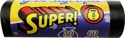 МЕШКИ 30ШТ Д/МУСОРА  ПНД 60Л, крупный план
